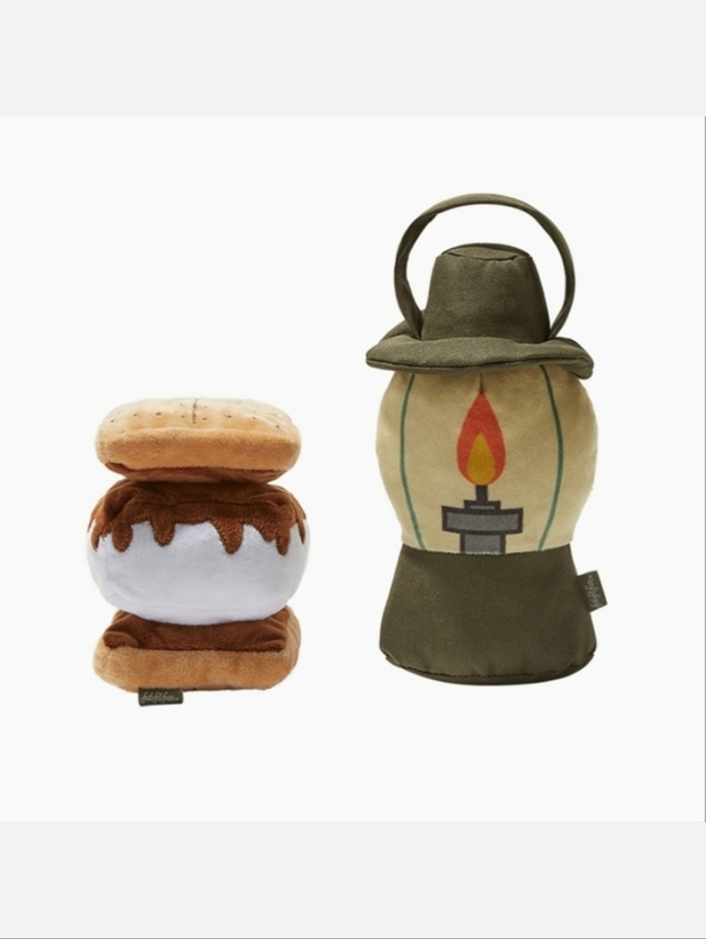 FFF S'mores & Lantern Plush Dog Toy Duo, Size L/XL ~ NWT